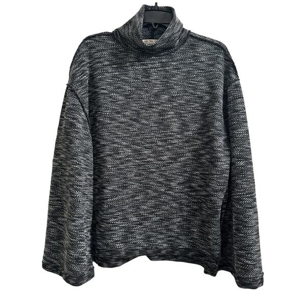 We the Free Sunny Day Night Star Charcoal Gray Turtleneck M Pullover Sweatshirt - Picture 2 of 12